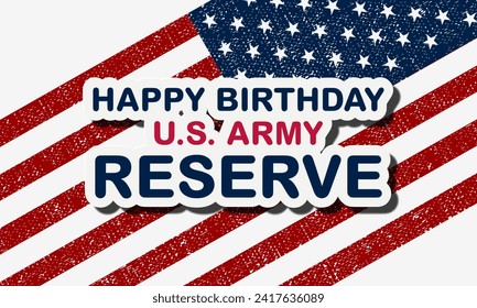 Happy Birthday US Army Reserve April 23 Background Vector Illustration