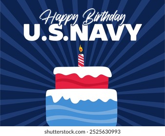 happy birthday us navy with birthday cake