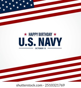 Happy  Birthday US Navy October 13 background Vector Illustration 