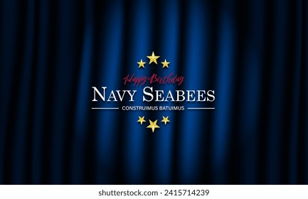 Happy Birthday US-Marine Seabes März 05 HintergrundVektorgrafik 