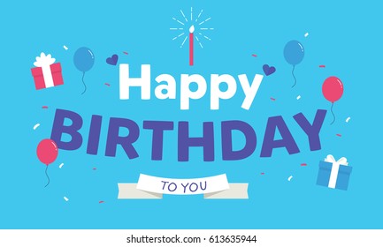 Happy Birthday Vector Stock Vector (Royalty Free) 613635944 | Shutterstock