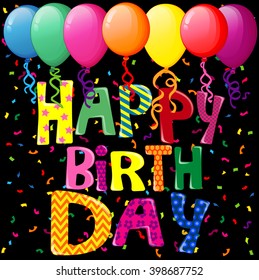 happy  birthday- vector art