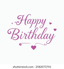 Happy Birthday vector art illustration beautiful typography.
