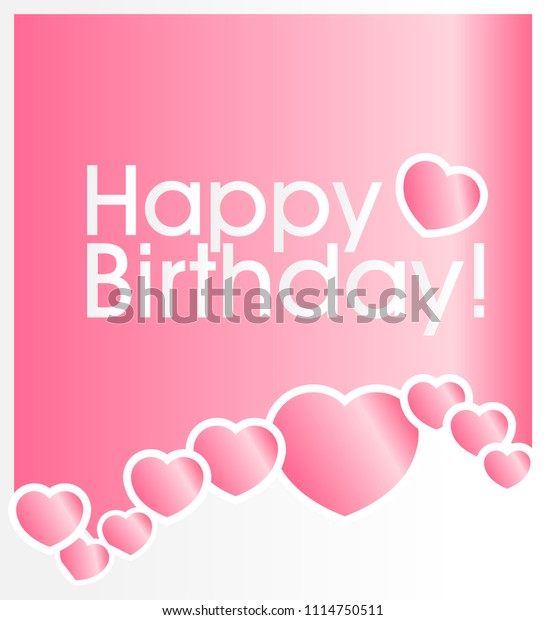 Happy Birthday Vector Background Cream Love Stock Vector Royalty