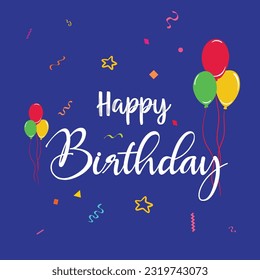 Happy Birthday vector background design
