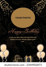Diseño de fondo del vector feliz cumpleaños.