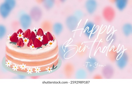 Happy Birthday Vector Background Design 