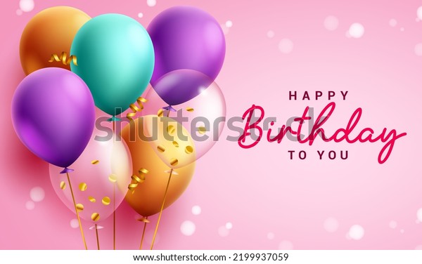 Happy Birthday Vector Background Design Birthday Stock Vector (Royalty ...