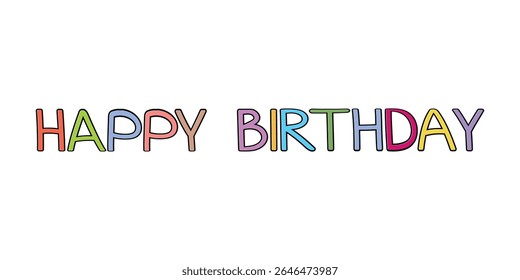 Fondo de Vector de feliz cumpleaños. Carta de invitación o tarjeta de felicitación. Ilustración vectorial.