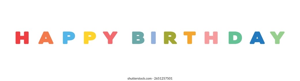Happy Birthday vector background. Lettering invitation or greeting card. Vector illustration.