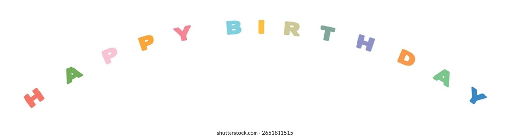 Happy Birthday vector background. Lettering invitation or greeting card. Vector illustration.
