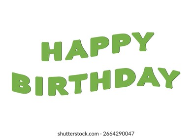 Happy Birthday vector background. Lettering invitation or greeting card. Vector illustration.