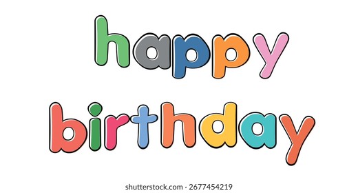 Fondo de Vector de feliz cumpleaños. Carta de invitación o tarjeta de felicitación. Ilustración vectorial.