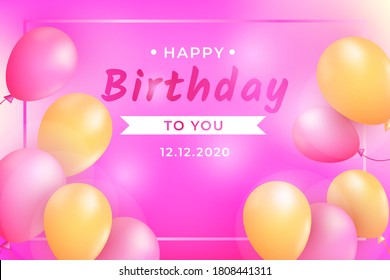 Happy birthday vector background. Suitable for invitation cards, congratulations and anniversary card. 