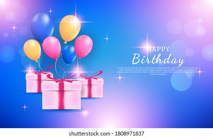 Felices antecedentes vectoriales de cumpleaños. Adecuado para tarjetas de invitación, felicitaciones y tarjetas de aniversario. 