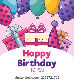 Happy birthday vector background text style 00010