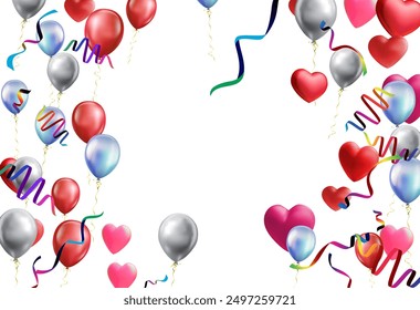 Happy birthday vector banner background. Happy birthday to you text with balloons, gifts and confetti celebrating elements for birth day card greeting decoration design. Vector illustration
