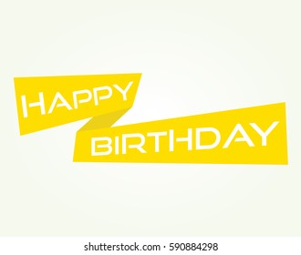happy birthday vector banner icon and logo for card