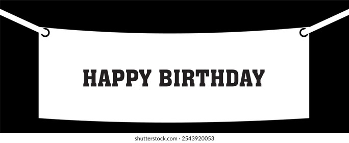 Happy Birthday Vektorbanner-Vorlage. Herzlichen Glückwunsch zum Geburtstag zu Ihnen Text Dekoration Element für Geburtstag Feier Grußdesign. Vektorgrafik.