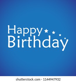 Happy Birthday Vector Blue Background White Stock Vector (Royalty Free ...