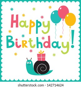 Happy birthday vector card