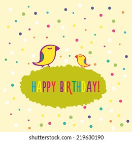Happy birthday vector card