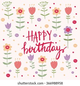 Happy Birthday vector card