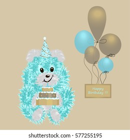 Happy Birthday vector card.