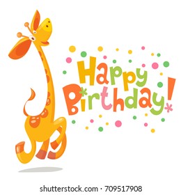 Happy Birthday Vector Card Baby Birthday Stock Vector (Royalty Free ...