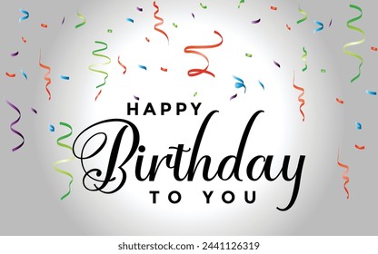 Happy Birthday - vector birthday card, party invitation, banner, eps10