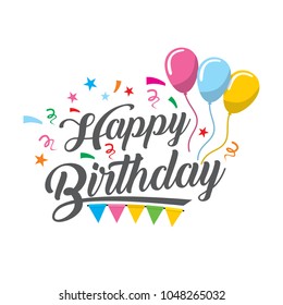 Similar Images, Stock Photos & Vectors of happy birthday lettering ...