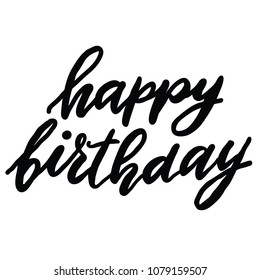 Happy birthday  vector challigraphy. Great for posters, offer and other projects and invitations. 