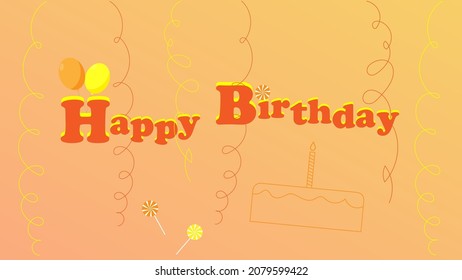 Happy Birthday vector design birthday card