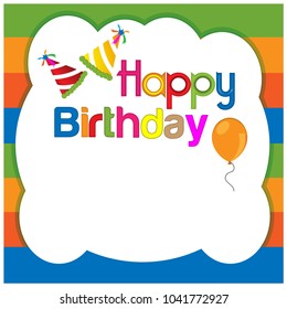 Happy Birthday Vector Design Colorful Background Stock Vector (Royalty ...