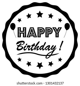 Happy birthday vector design element.