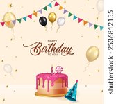 Happy Birthday Vector Design Featuring 