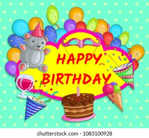 happy birthday vector design for greeting and banner