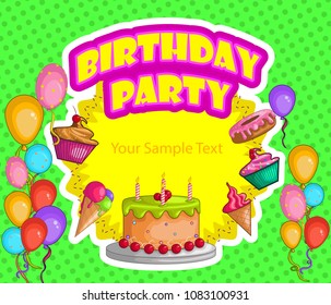 happy birthday vector design for greeting and banner