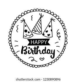 Happy Birthday Vector design for greeting cards, print and cloths