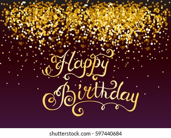 Happy Birthday vector design for greeting cards
