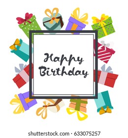 Happy Birthday. Vector design for greeting cards, Birthday card, invitation card. Eps 10