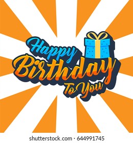Happy Birthday vector design for greeting cards, Birthday card, invitation card. 