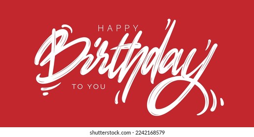 Diseño de vector de cumpleaños feliz, ilustración dibujada por mano