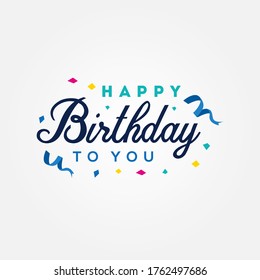 Ilustración de diseño de vectores de cumpleaños feliz