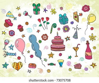 Happy Birthday vector elements