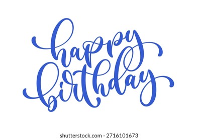 Caligrafía manuscrita del Vector del feliz cumpleaños