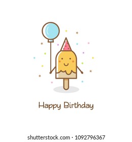 Happy Birthday. Vector illustration.