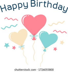 Happy Birthday vector illustration. Birthday badges, happy birthday templates and backgrounds