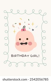 Happy birthday vector illustration for card. Birthday card with cakes, candles and balloon illustration. Birthday balloons illustration. Balloon Happy Birthday celebration card banner template.