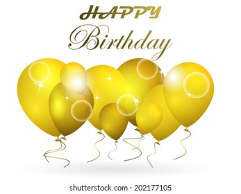 Happy birthday vector illustration, card/design with place for your content, print or poster